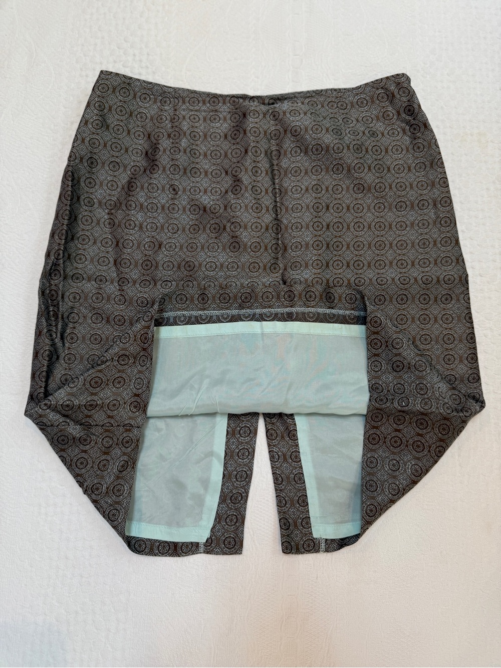The Limited Pencil Skirt Women’s Size 4 Blue Brown Fully Lined - Picture 3 of 7